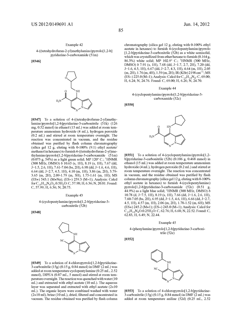 Pyrrolo [1,2-b] Pyridazine Derivatives as Janus Kinase Inhibitors - diagram, schematic, and image 86