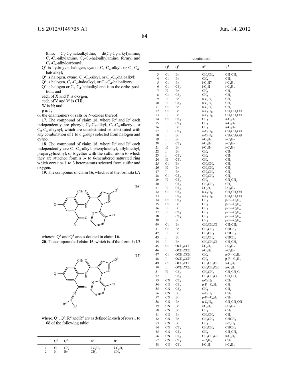 N-Thio-anthranilamid compounds and their use as pesticides - diagram, schematic, and image 85