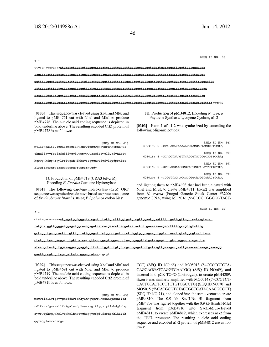 PRODUCTION OF CAROTENOIDS IN OLEAGINOUS YEAST AND FUNGI - diagram, schematic, and image 100