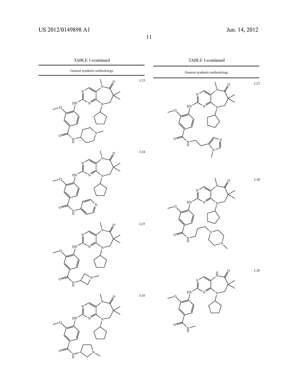 DIHYDRODIAZEPINES USEFUL AS INHIBITORS OF PROTEIN KINASES - diagram, schematic, and image 12