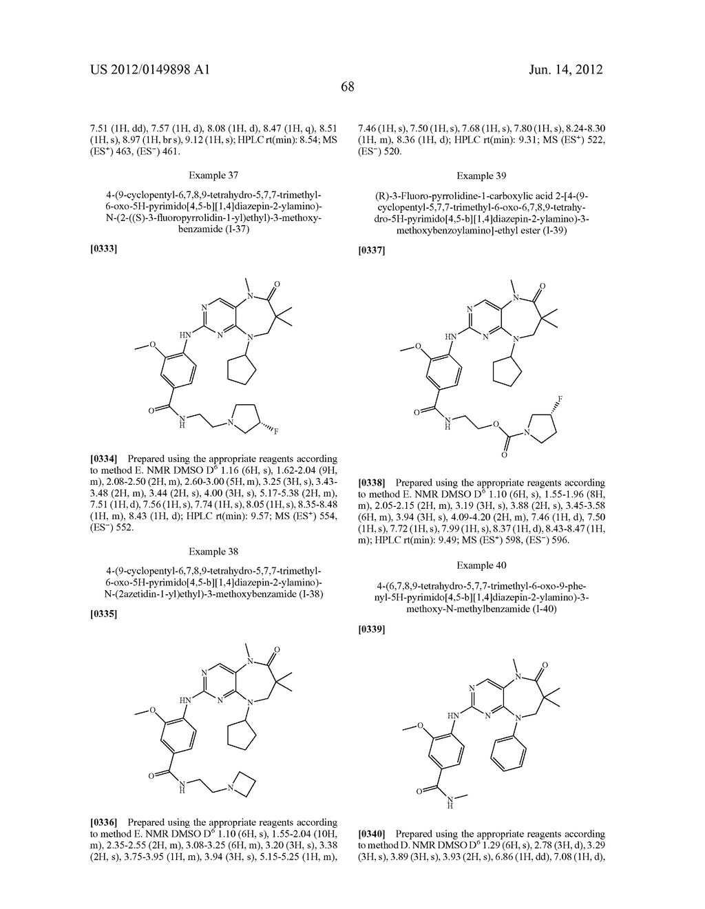 DIHYDRODIAZEPINES USEFUL AS INHIBITORS OF PROTEIN KINASES - diagram, schematic, and image 69