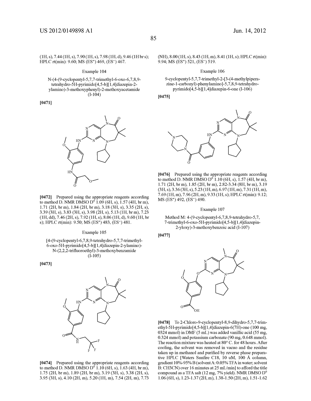 DIHYDRODIAZEPINES USEFUL AS INHIBITORS OF PROTEIN KINASES - diagram, schematic, and image 86