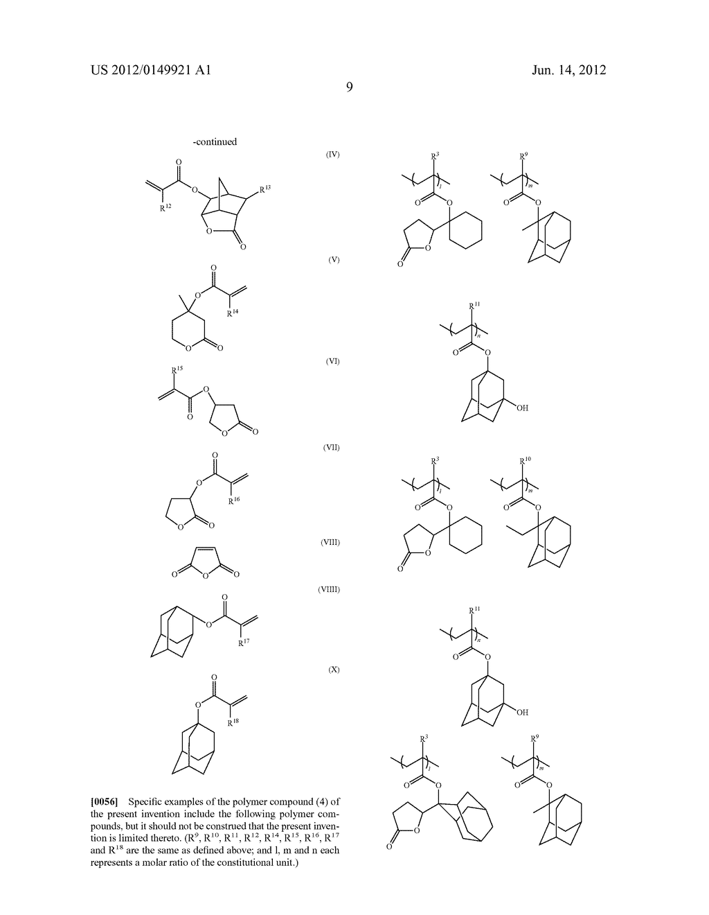 TERTIARY ALCOHOL DERIVATIVE, POLYMER COMPOUND AND PHOTORESIST COMPOSITION - diagram, schematic, and image 10