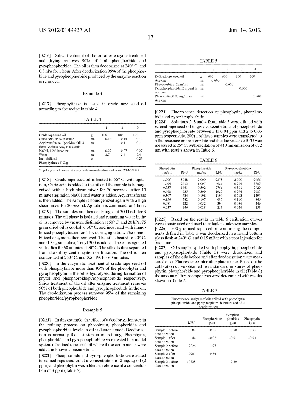 Method for treating pyropheophytin-containing compositions - diagram, schematic, and image 39