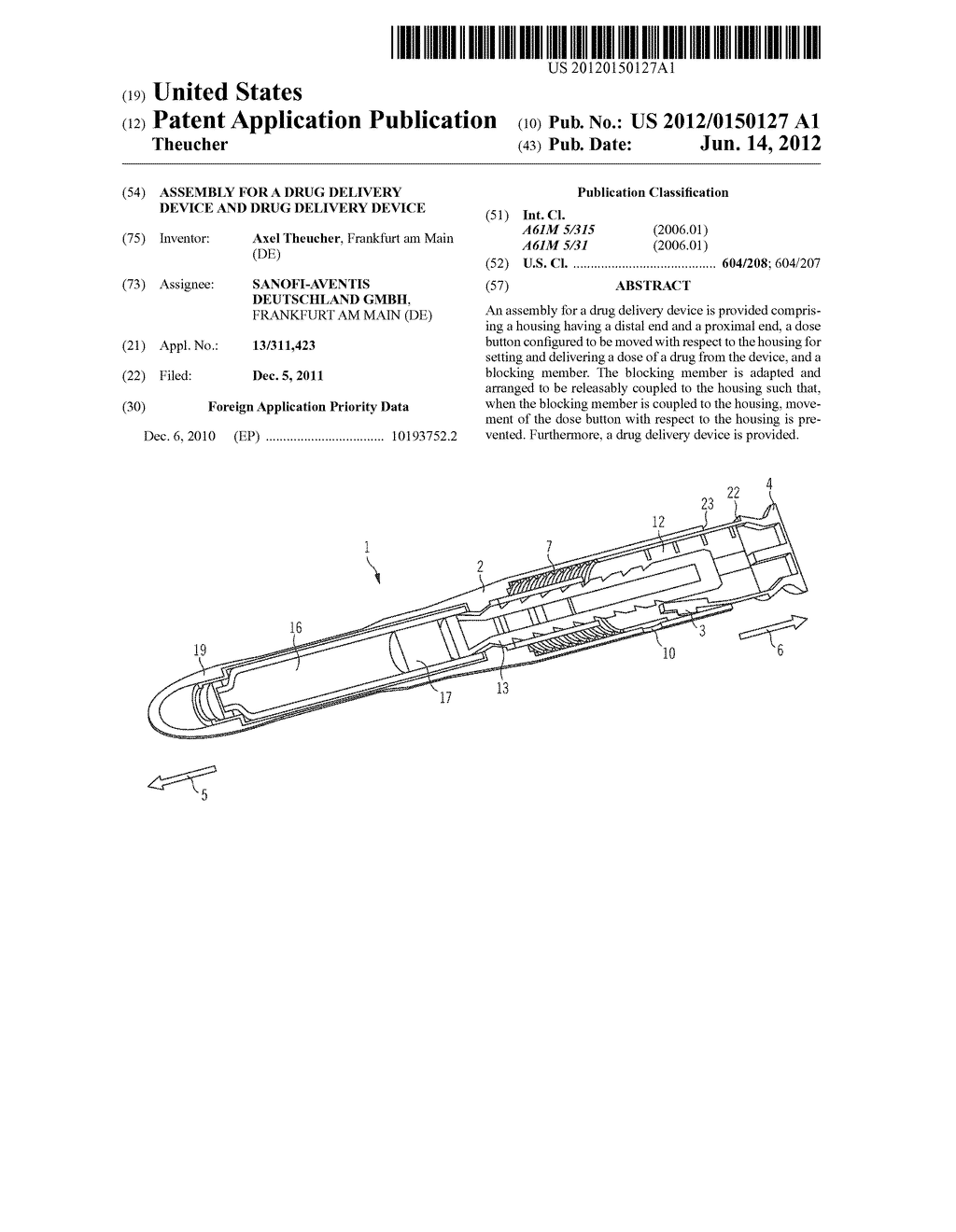 ASSEMBLY FOR A DRUG DELIVERY DEVICE AND DRUG DELIVERY DEVICE - diagram, schematic, and image 01