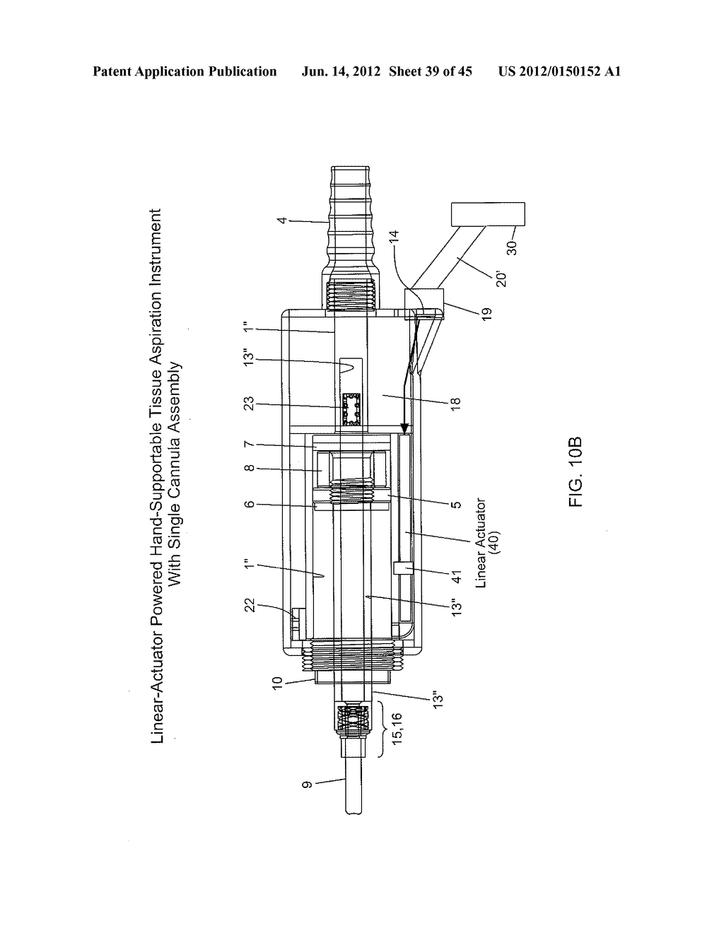 DISPOSABLE CANNULA BASE DEVICE FOR INSERTION WITHIN A GUIDE TUBE IN A     HAND-SUPPORTABLE POWER-ASSISTED TISSUE ASPIRATION INSTRUMENT - diagram, schematic, and image 40