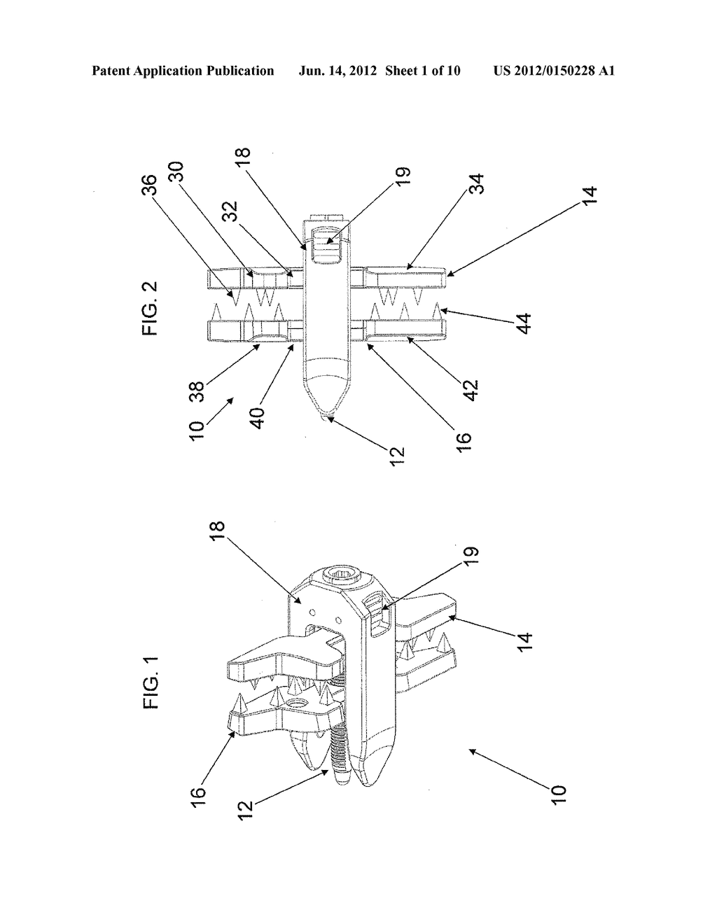 Spinous Process Fusion Devices and Methods Thereof - diagram, schematic, and image 02