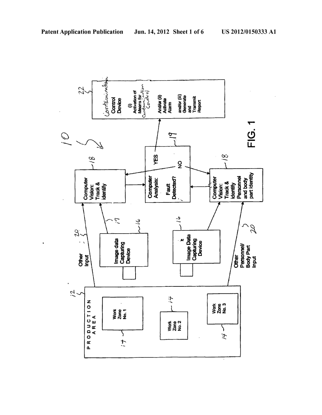 Automated monitoring and control of contamination activity in a production     area - diagram, schematic, and image 02