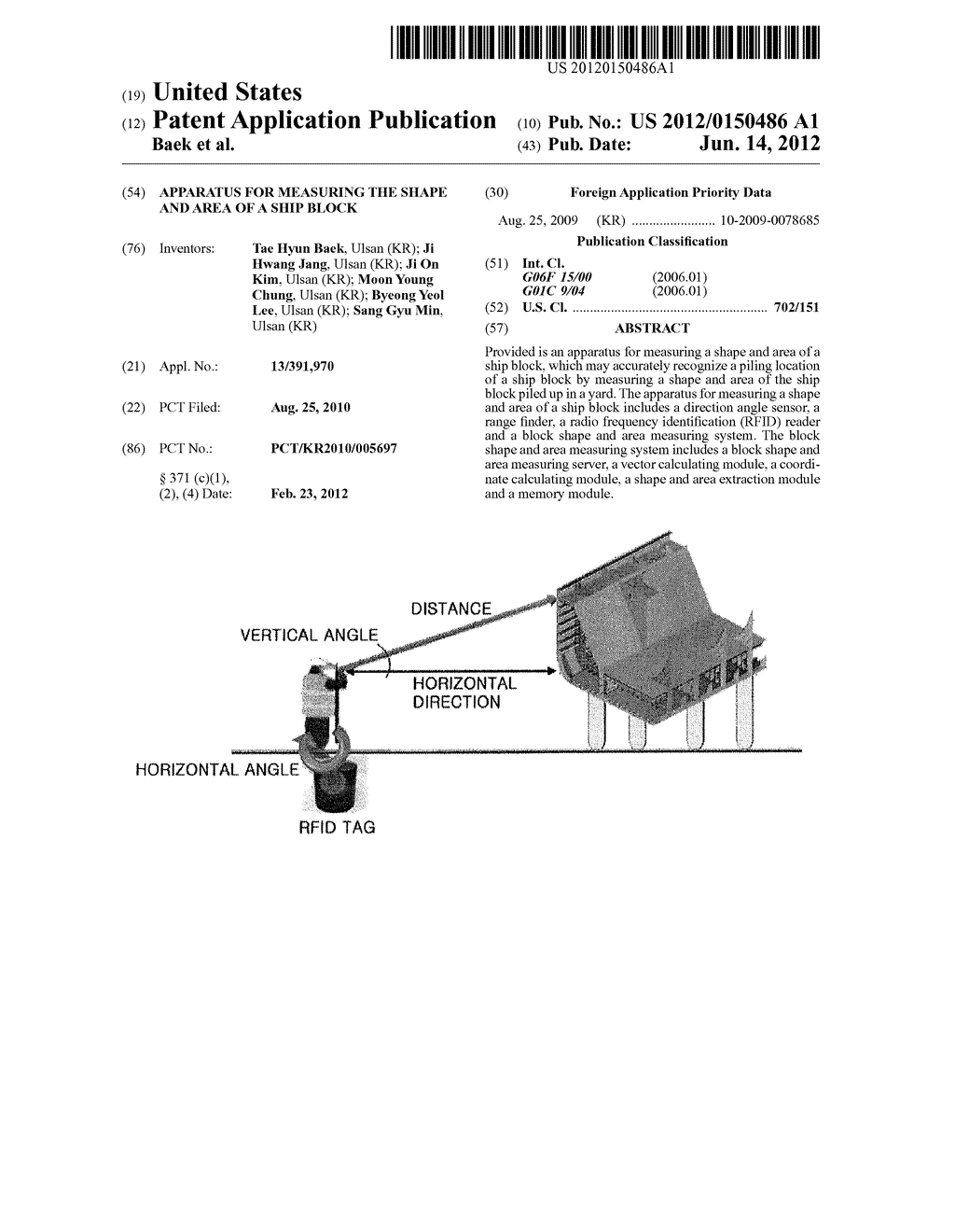 APPARATUS FOR MEASURING THE SHAPE AND AREA OF A SHIP BLOCK - diagram, schematic, and image 01