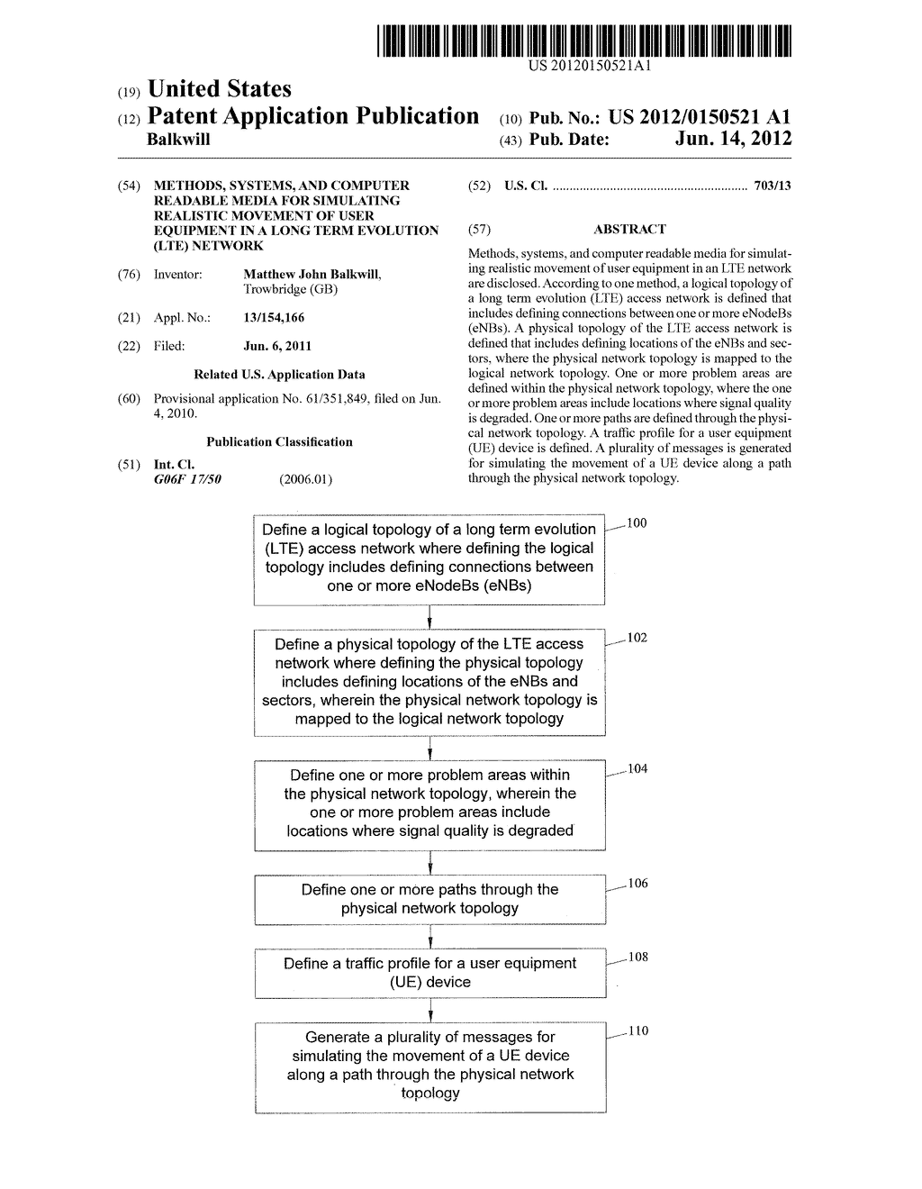 METHODS, SYSTEMS, AND COMPUTER READABLE MEDIA FOR SIMULATING REALISTIC     MOVEMENT OF USER EQUIPMENT IN A LONG TERM EVOLUTION (LTE) NETWORK - diagram, schematic, and image 01