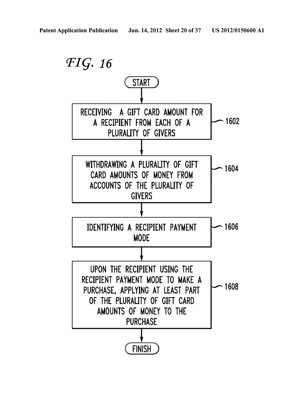 SYSTEM AND METHOD FOR CONFIRMING APPLICATION OF A GIFT TO A TRANSACTION - diagram, schematic, and image 21