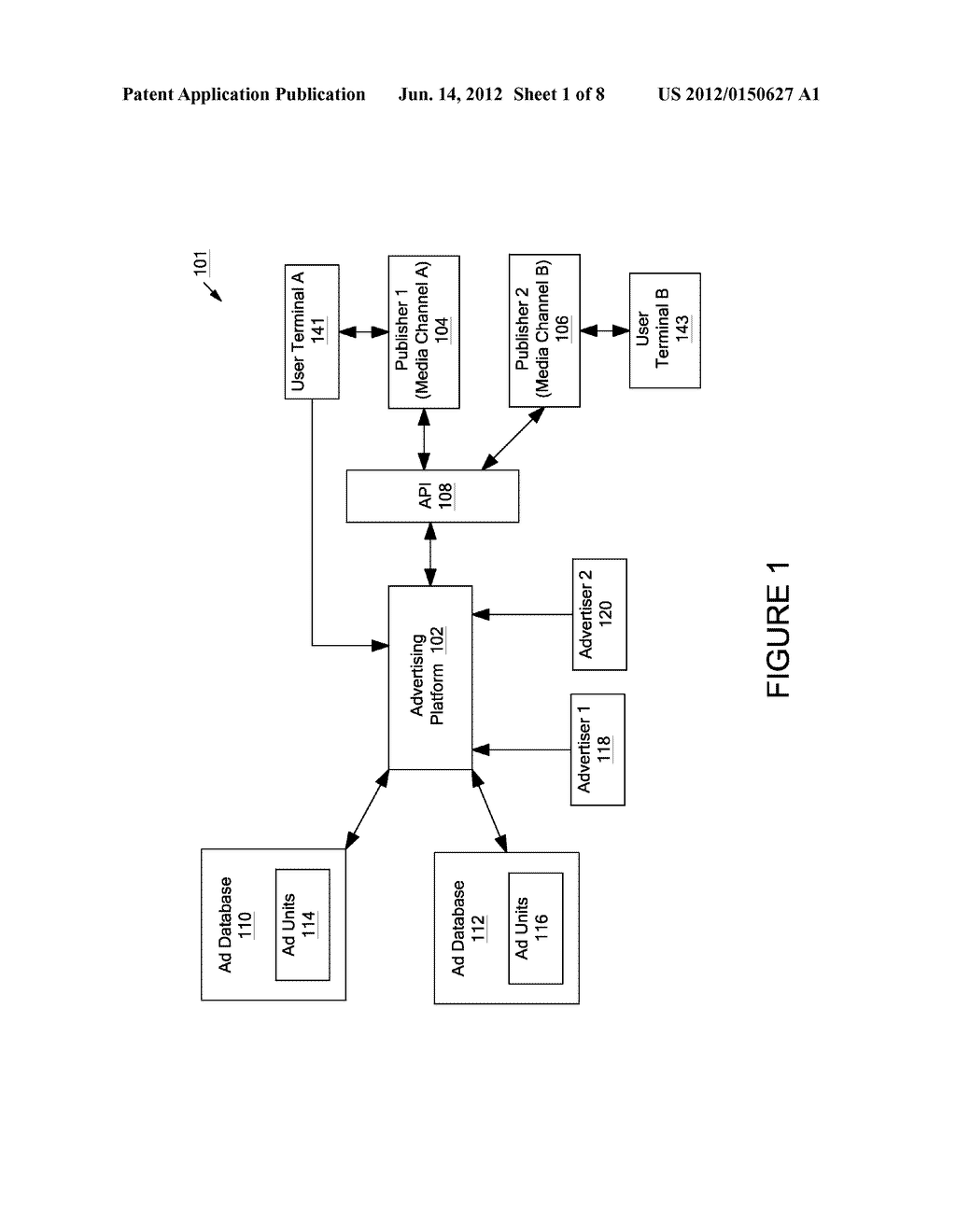 RANKING ADVERTISEMENTS SELECTED FROM ONE OR MORE DATABASES BY GEORELEVANCE - diagram, schematic, and image 02