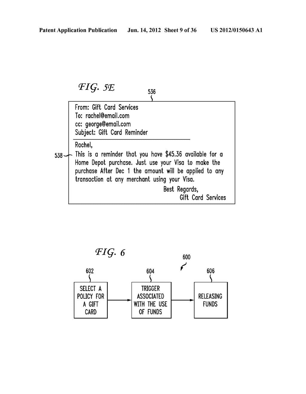 SYSTEM AND METHOD FOR PROCESSING REMAINDER AMOUNTS OF MONEY FROM GIFT     CARDS - diagram, schematic, and image 10
