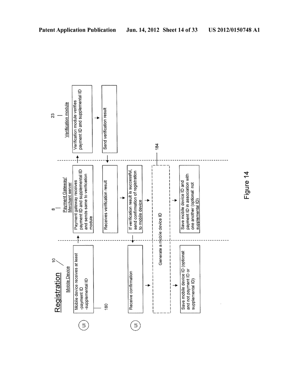 SYSTEM AND METHOD FOR AUTHENTICATING TRANSACTIONS THROUGH A MOBILE DEVICE - diagram, schematic, and image 15