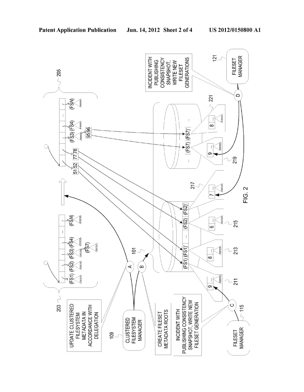 INDEPENDENT FILESET GENERATIONS IN A CLUSTERED REDIRECT-ON-WRITE     FILESYSTEM - diagram, schematic, and image 03