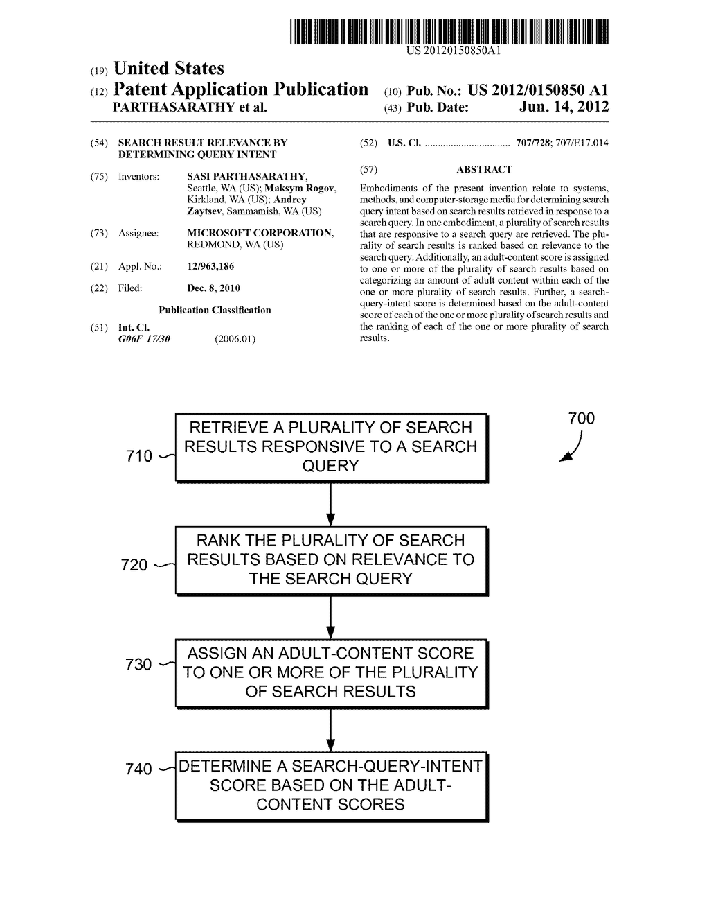 SEARCH RESULT RELEVANCE BY DETERMINING QUERY INTENT - diagram, schematic, and image 01