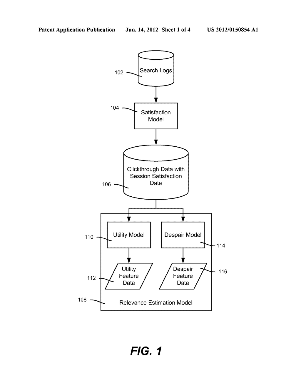 Relevance Estimation using a Search Satisfaction Metric - diagram, schematic, and image 02