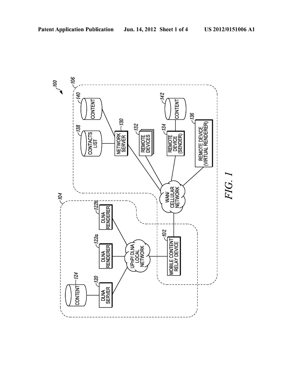 CONTENT SHARING BETWEEN A UNIVERSAL PLUG AND PLAY DEVICE AND A WIDE AREA     NETWORK DEVICE - diagram, schematic, and image 02