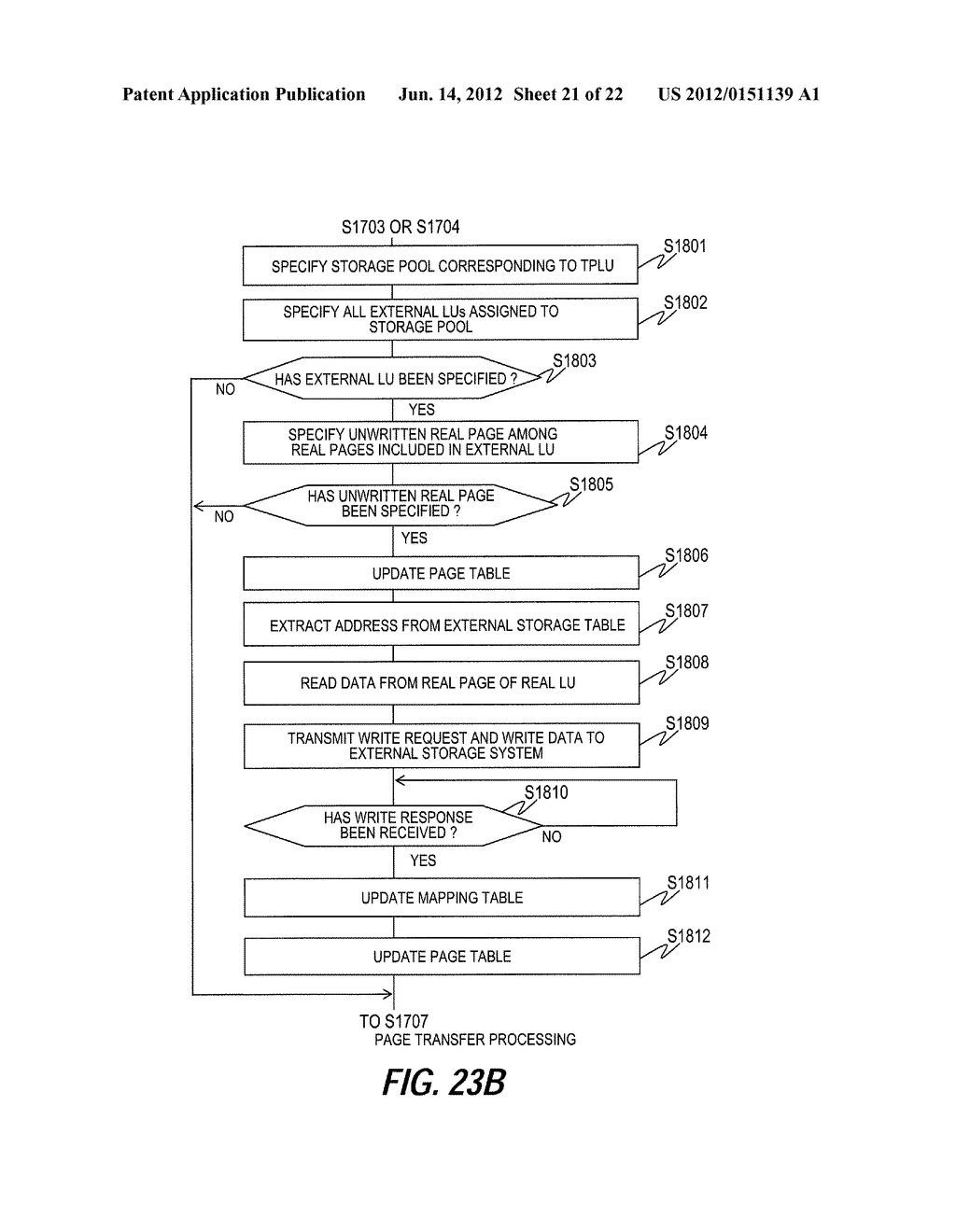 MANAGEMENT METHOD FOR A VIRTUAL VOLUME ACROSS A PLURALITY OF STORAGES - diagram, schematic, and image 22