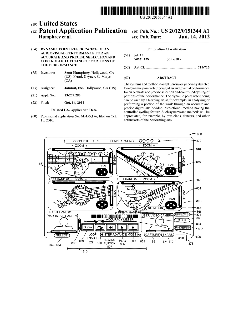 DYNAMIC POINT REFERENCING OF AN AUDIOVISUAL PERFORMANCE FOR AN ACCURATE     AND PRECISE SELECTION AND CONTROLLED CYCLING OF PORTIONS OF THE     PERFORMANCE - diagram, schematic, and image 01