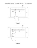 METHOD AND APPARATUS FOR CONTROLLING TOUCH SCREEN USING TIMELINE BAR,     RECORDING MEDIUM WITH PROGRAM FOR THE SAME RECORDED THEREIN, AND USER     TERMINAL HAVING THE SAME diagram and image