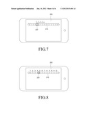 METHOD AND APPARATUS FOR CONTROLLING TOUCH SCREEN USING TIMELINE BAR,     RECORDING MEDIUM WITH PROGRAM FOR THE SAME RECORDED THEREIN, AND USER     TERMINAL HAVING THE SAME diagram and image