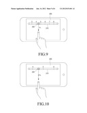 METHOD AND APPARATUS FOR CONTROLLING TOUCH SCREEN USING TIMELINE BAR,     RECORDING MEDIUM WITH PROGRAM FOR THE SAME RECORDED THEREIN, AND USER     TERMINAL HAVING THE SAME diagram and image