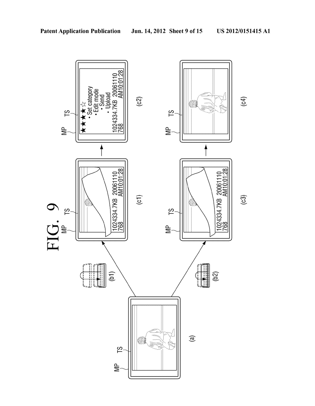 METHOD FOR PROVIDING A USER INTERFACE USING MOTION AND DEVICE ADOPTING THE     METHOD - diagram, schematic, and image 10