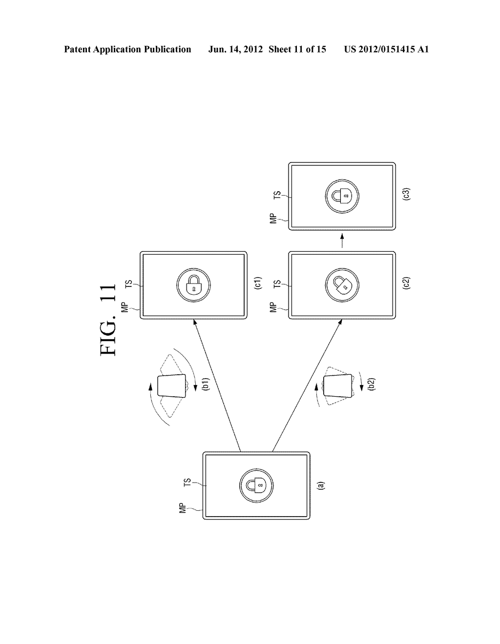 METHOD FOR PROVIDING A USER INTERFACE USING MOTION AND DEVICE ADOPTING THE     METHOD - diagram, schematic, and image 12