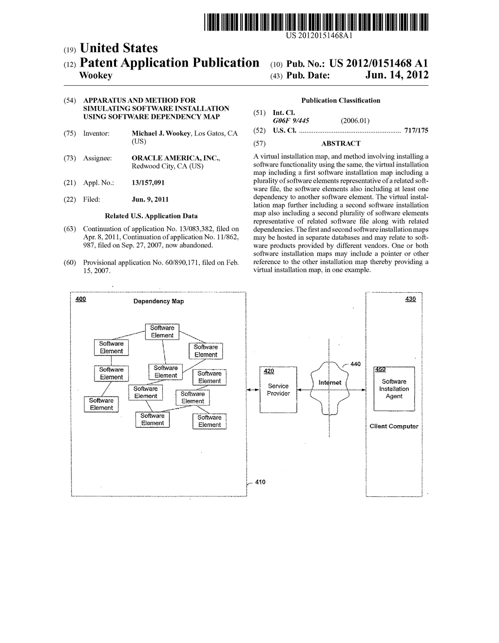APPARATUS AND METHOD FOR SIMULATING SOFTWARE INSTALLATION USING SOFTWARE     DEPENDENCY MAP - diagram, schematic, and image 01