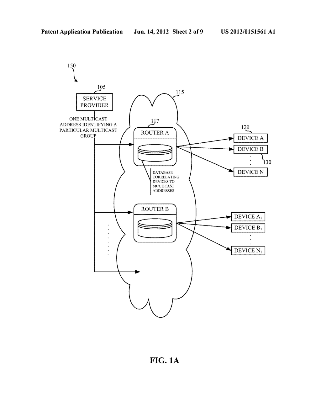 METHODS AND APPARATUS FOR COMMUNICATING WITH GROUPS OF DEVICES SHARING AN     ATTRIBUTE - diagram, schematic, and image 03