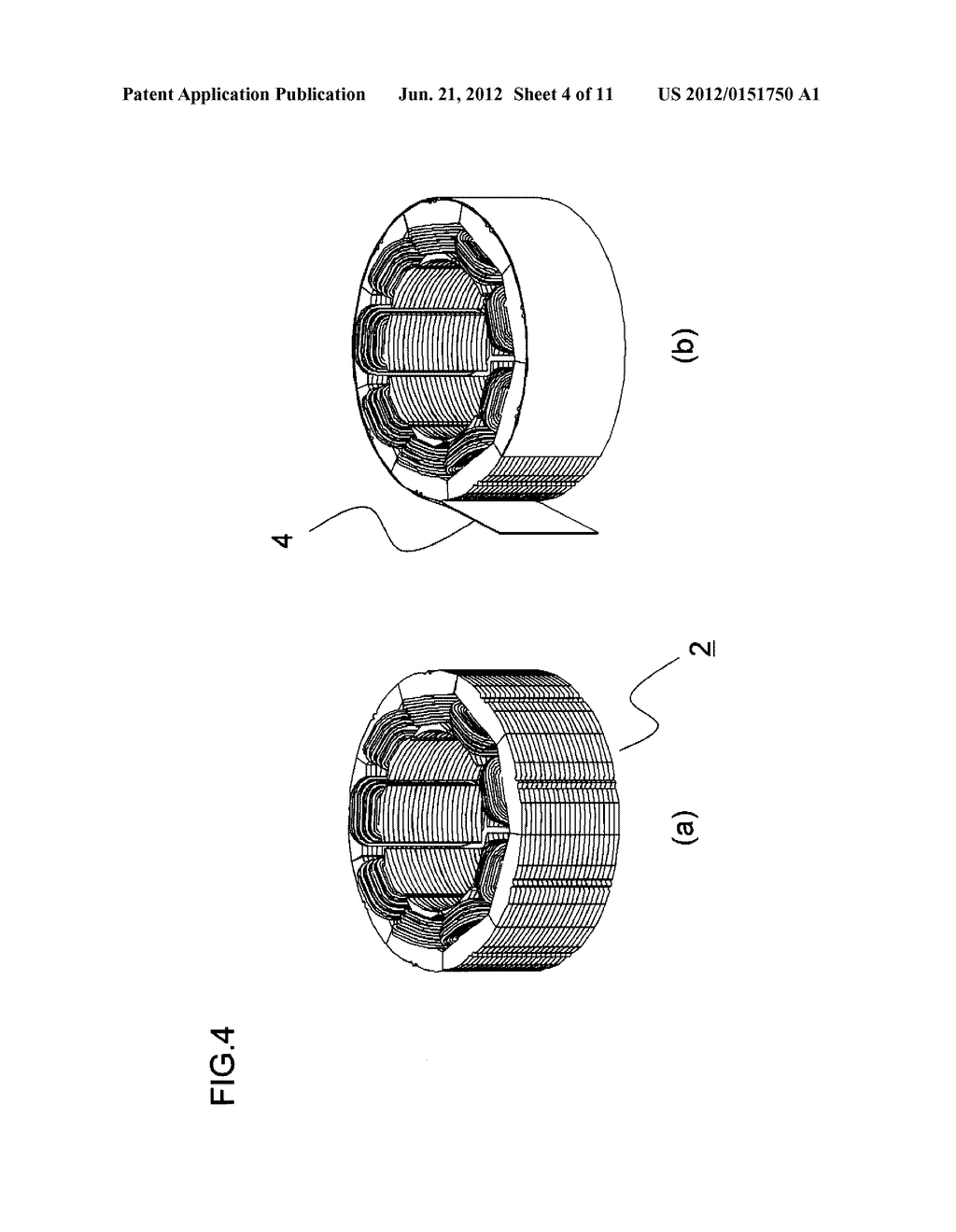 METHOD FOR FABRICATING MOLDED STATOR OF ROTARY ELECTRIC MACHINE - diagram, schematic, and image 05