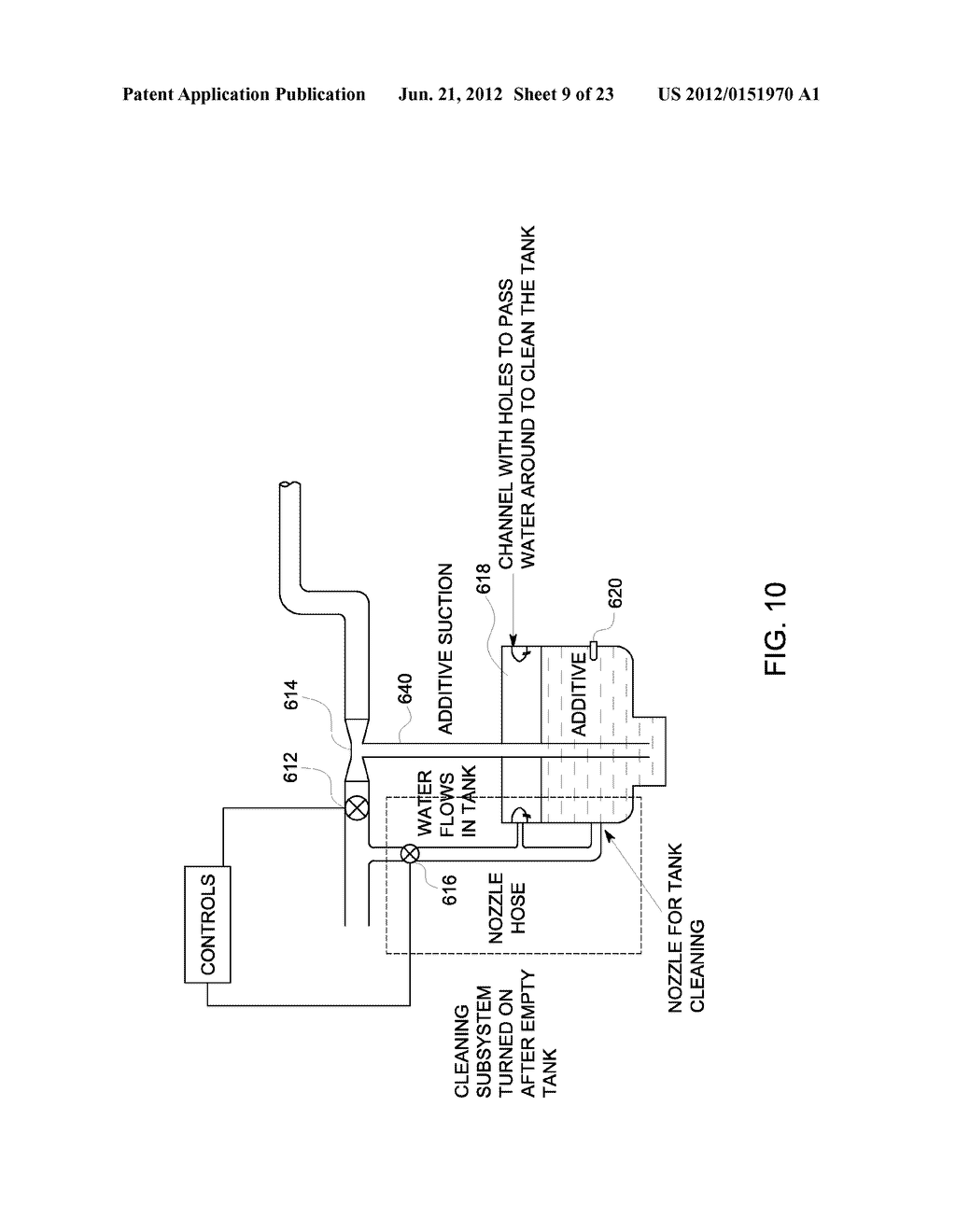 APPARATUS AND METHOD FOR USING A DISPENSING SYSTEM UTILIZING A VENTURI     COMPONENT - diagram, schematic, and image 10