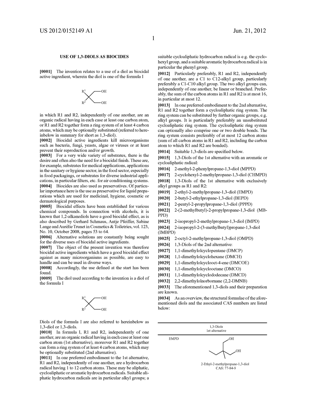 USE OF 1,3-DIOLS AS BIOCIDES - diagram, schematic, and image 02