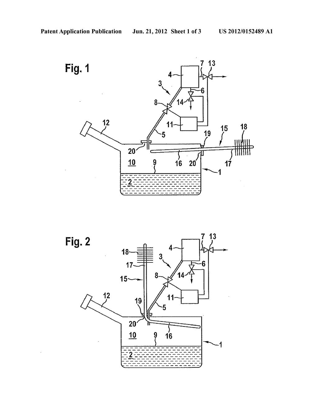 Device for cooling and condensing fuel vapors - diagram, schematic, and image 02