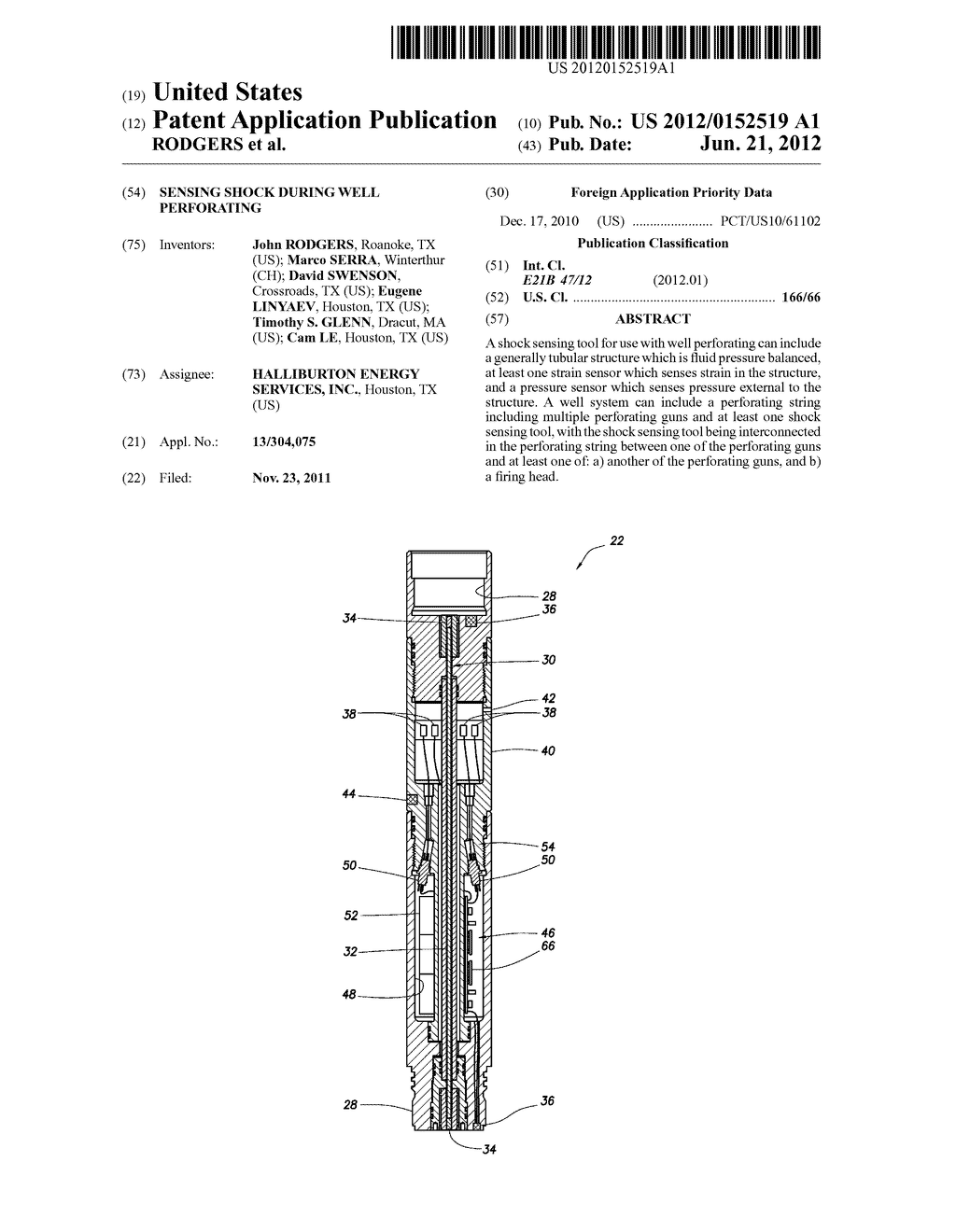 SENSING SHOCK DURING WELL PERFORATING - diagram, schematic, and image 01