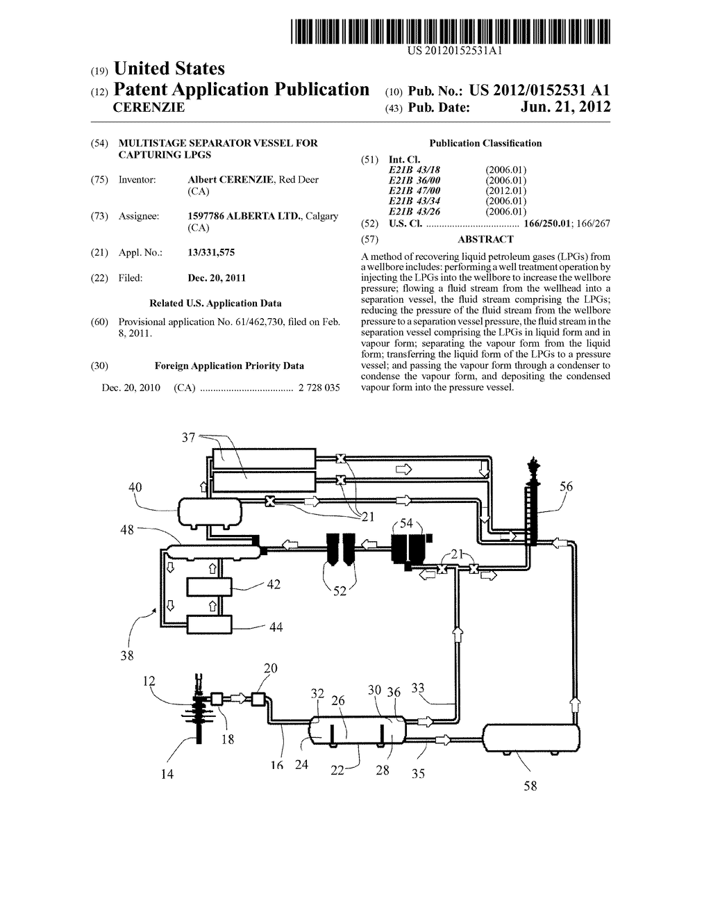 MULTISTAGE SEPARATOR VESSEL FOR CAPTURING LPGs - diagram, schematic, and image 01