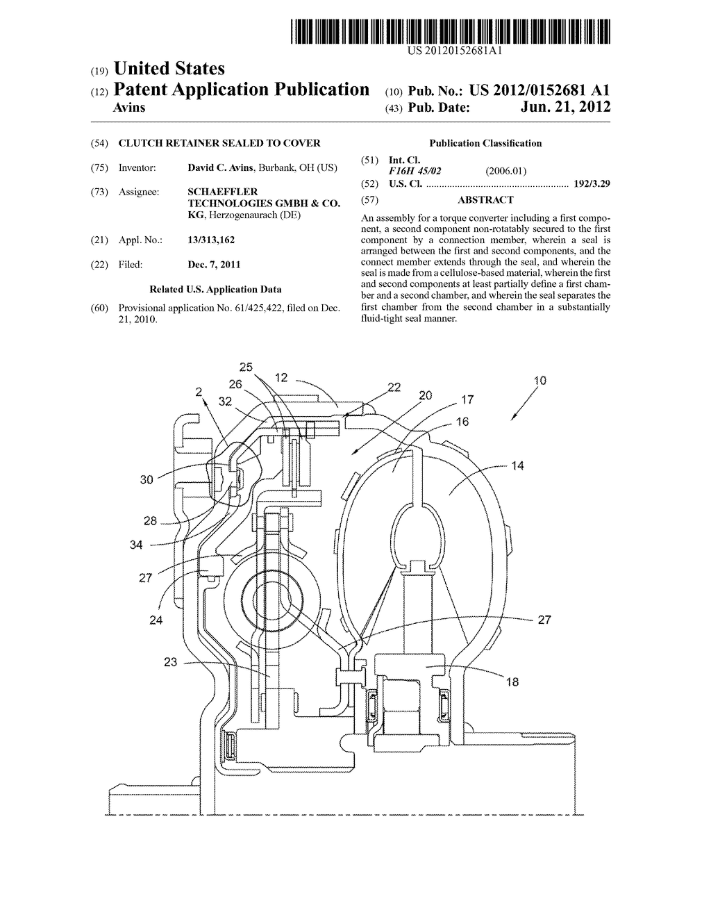 CLUTCH RETAINER SEALED TO COVER - diagram, schematic, and image 01