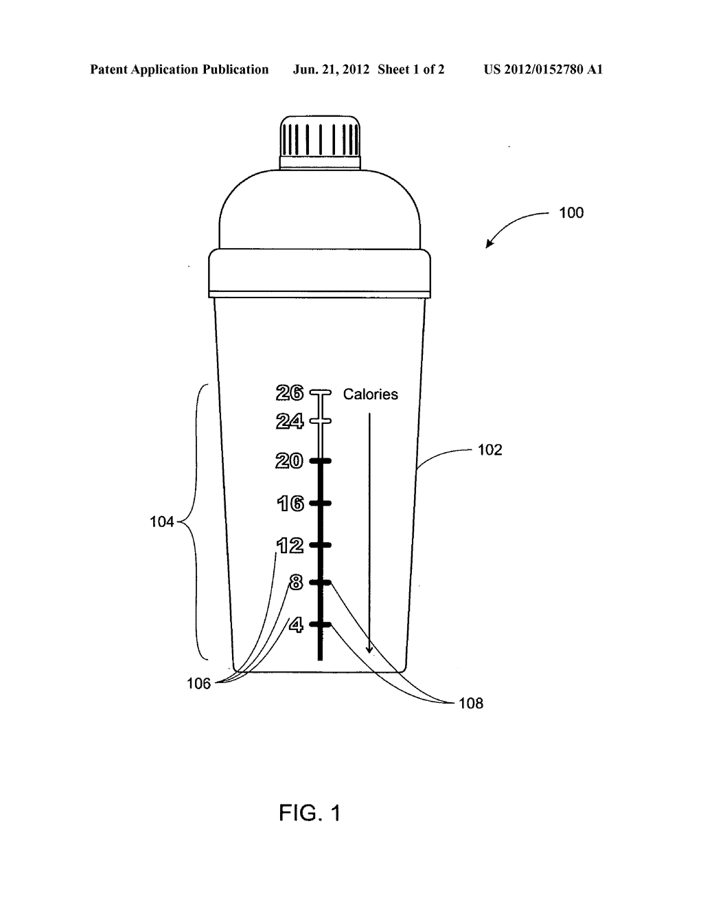 Container with thermochromic indicator - diagram, schematic, and image 02