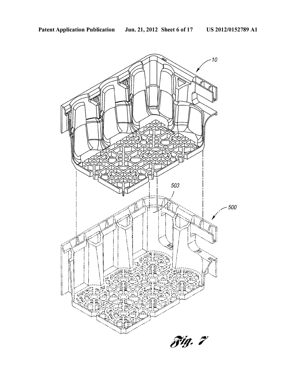 NESTABLE CRATE FOR CONTAINERS - diagram, schematic, and image 07