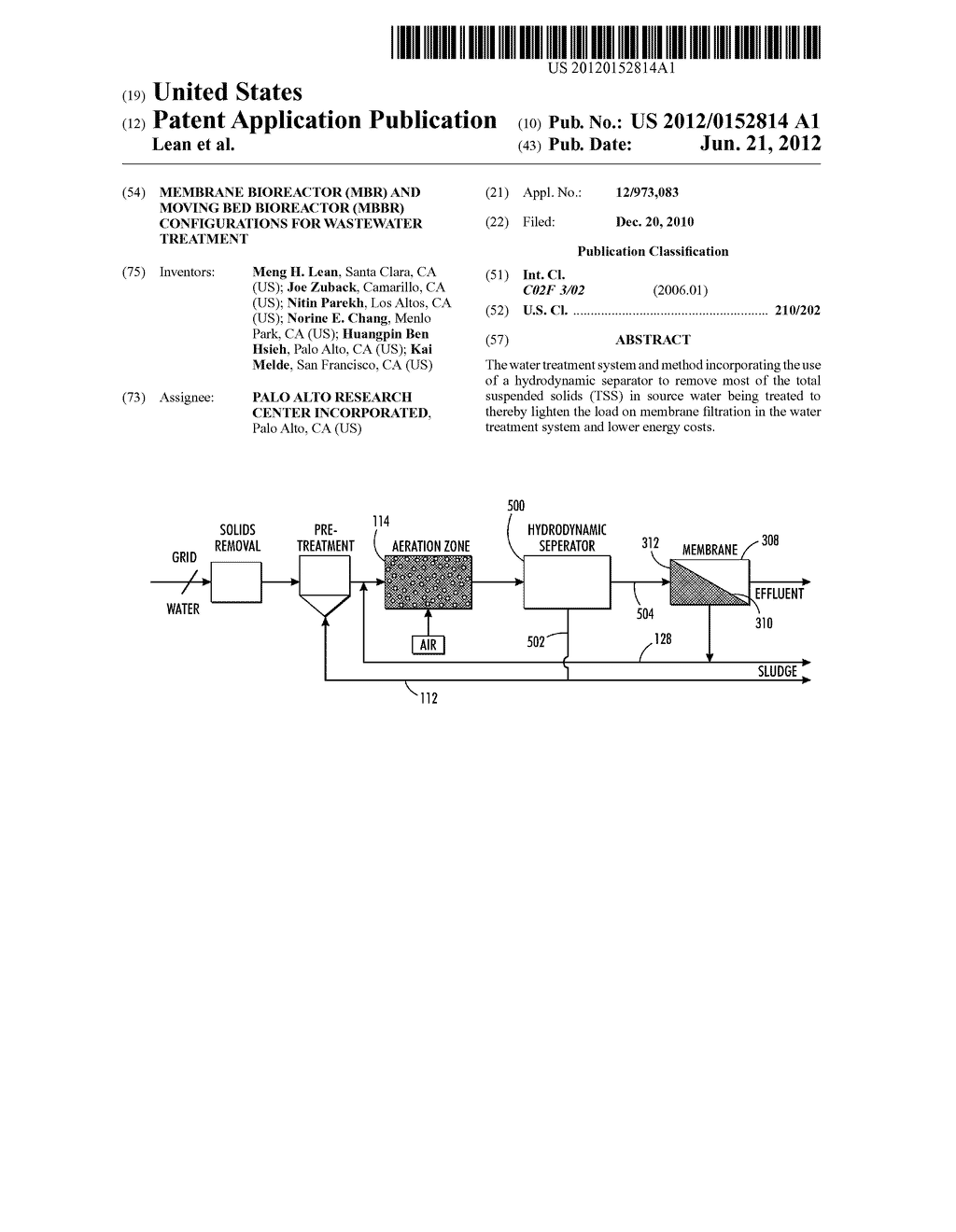 MEMBRANE BIOREACTOR (MBR) AND MOVING BED BIOREACTOR (MBBR) CONFIGURATIONS     FOR WASTEWATER TREATMENT - diagram, schematic, and image 01