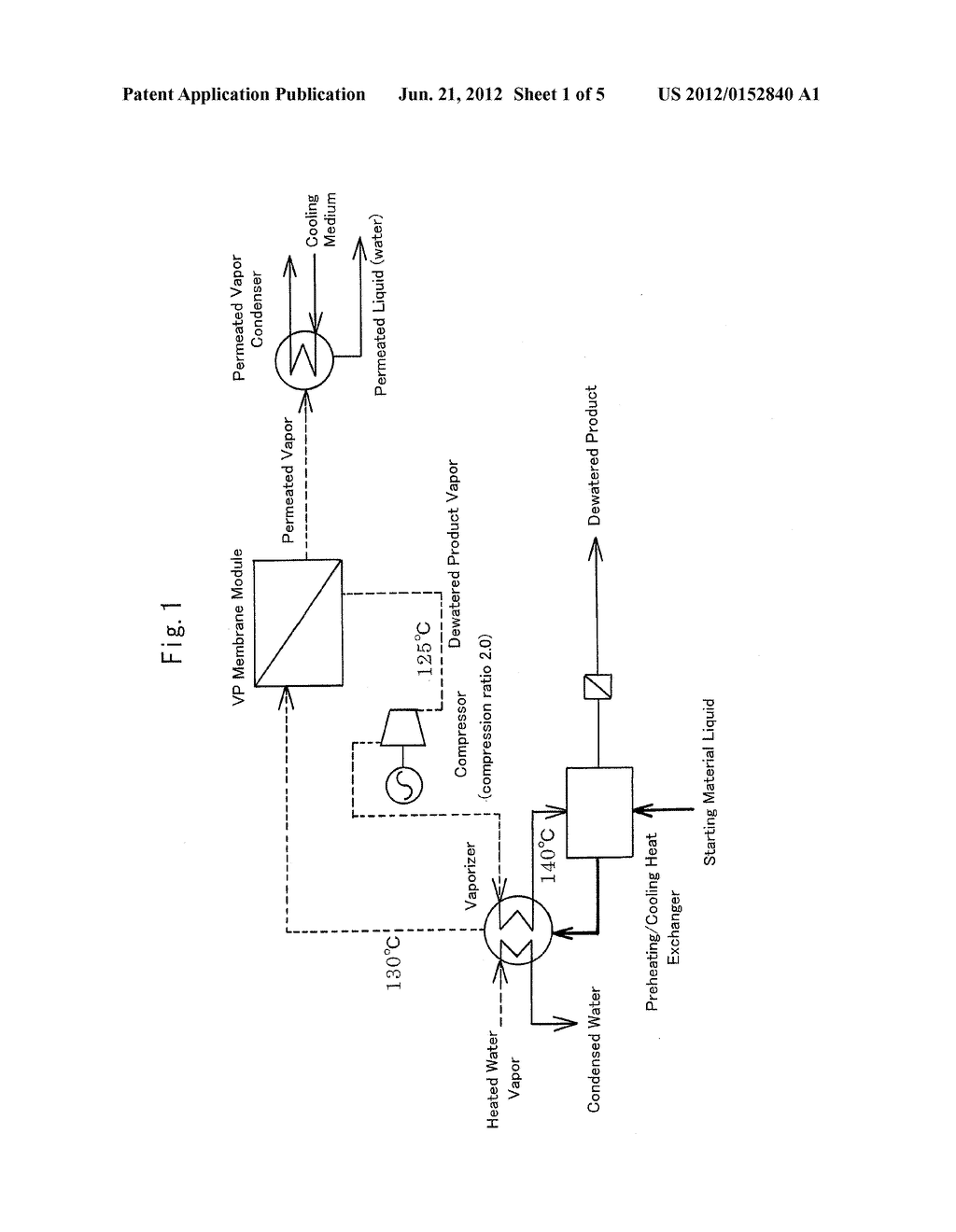 METHOD FOR DEWATERING WATER-CONTAINING ORGANIC SUBSTANCE - diagram, schematic, and image 02