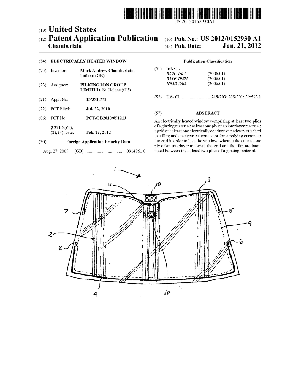 ELECTRICALLY HEATED WINDOW - diagram, schematic, and image 01