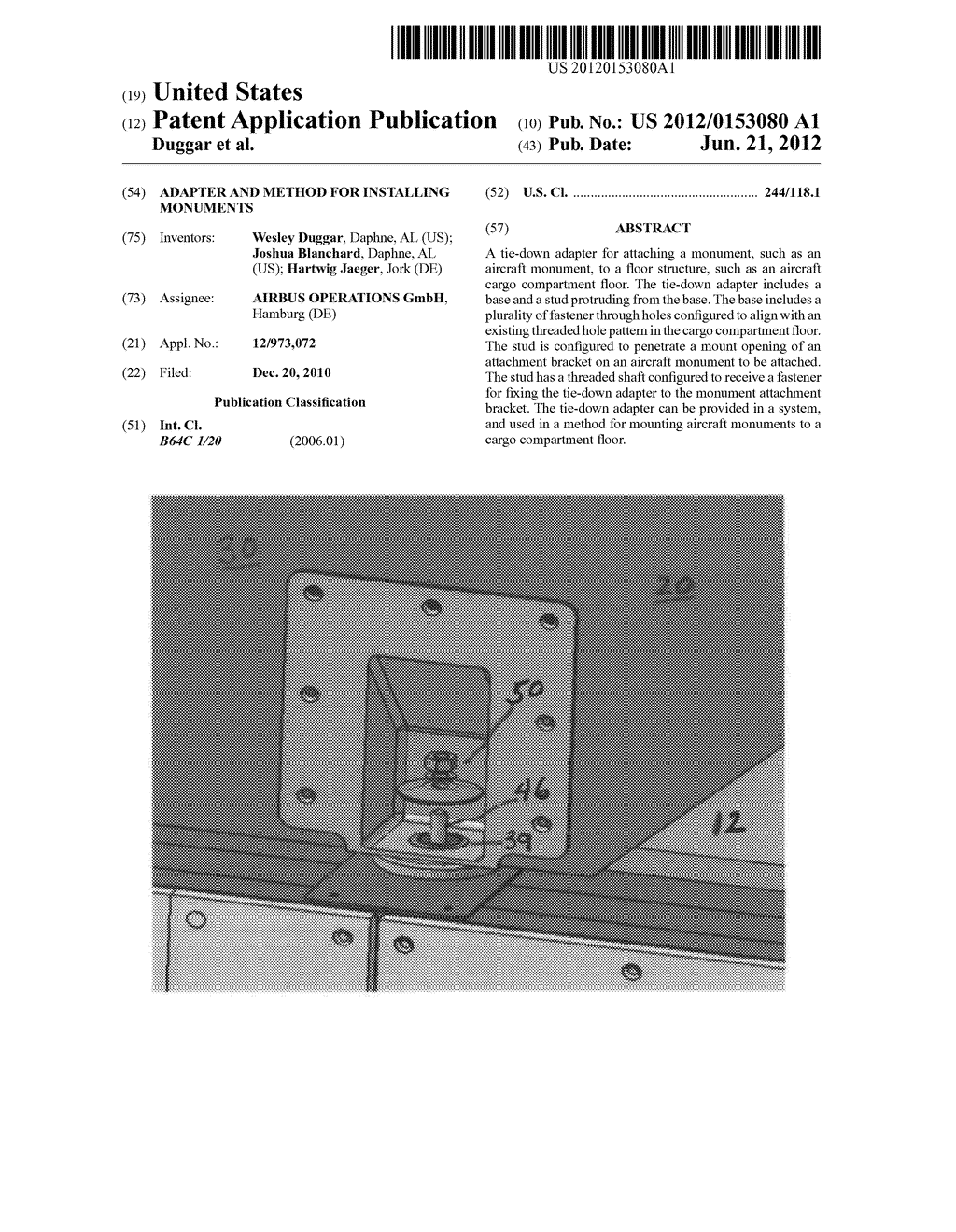 ADAPTER AND METHOD FOR INSTALLING MONUMENTS - diagram, schematic, and image 01