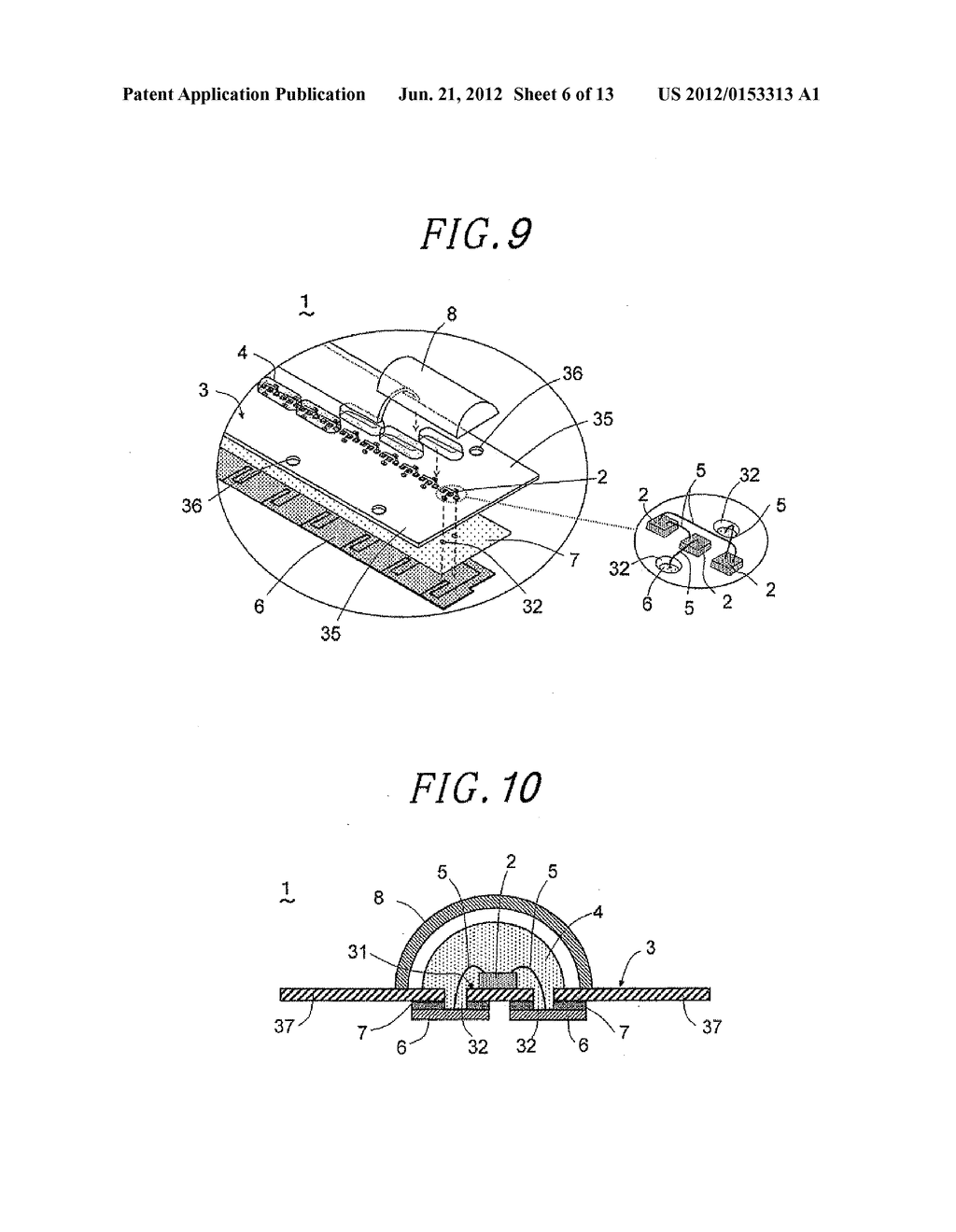 LIGHT EMITTING DEVICE AND ILLUMINATION APPARATUS USING SAME - diagram, schematic, and image 07