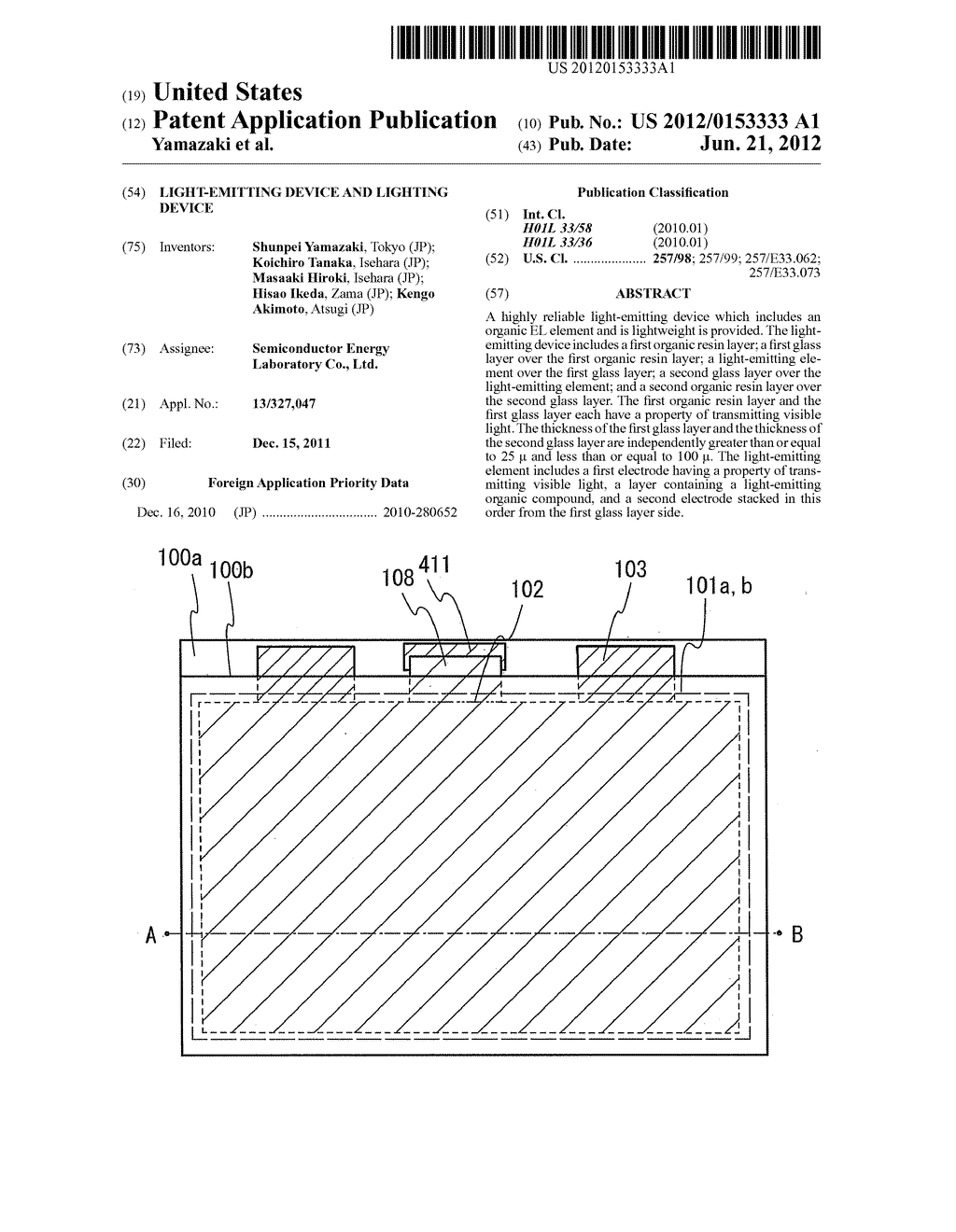 Light-Emitting Device and Lighting Device - diagram, schematic, and image 01