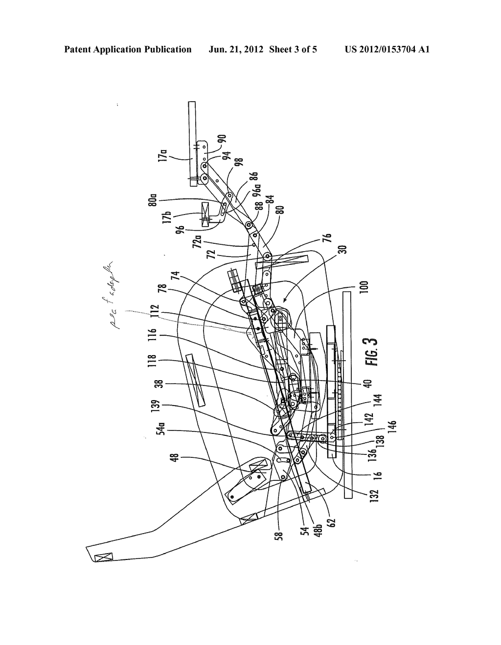 ROCKING-RECLINING SEATING UNIT WITH POWER ACTUATOR - diagram, schematic, and image 04