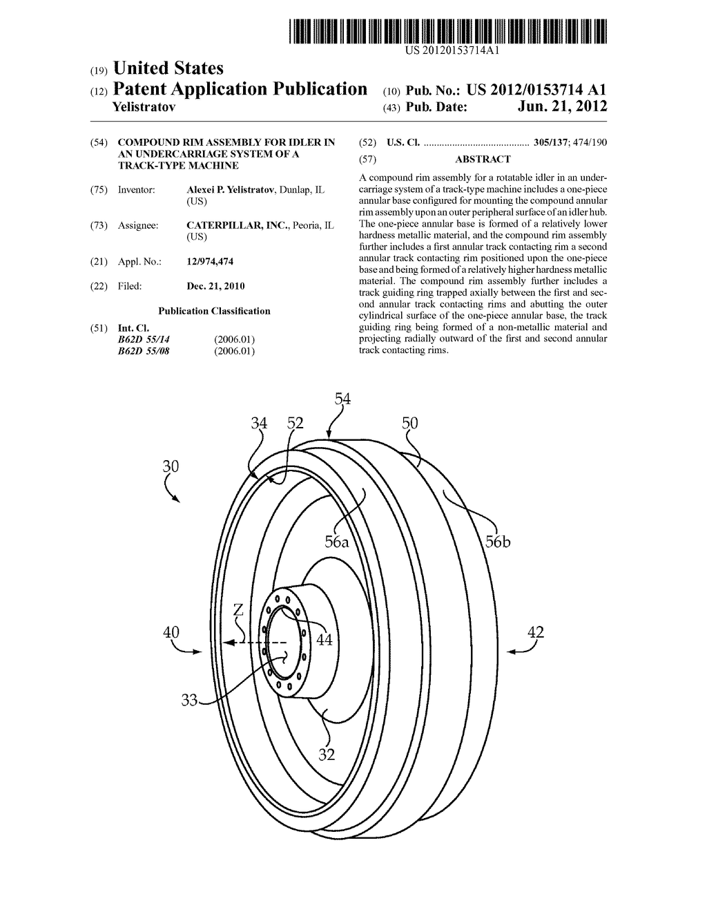 Compound Rim Assembly For Idler In An Undercarriage System Of A Track-Type     Machine - diagram, schematic, and image 01