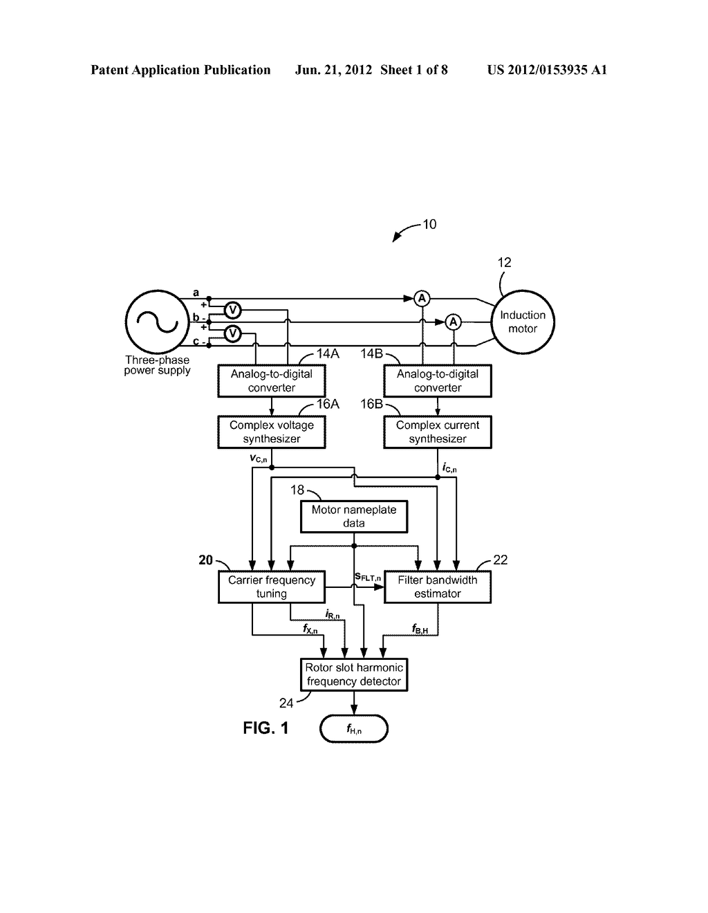 Systems, Methods, and Devices for Demodulating Induction Motor     Instantaneous Rotor Slot Harmonic Frequency - diagram, schematic, and image 02