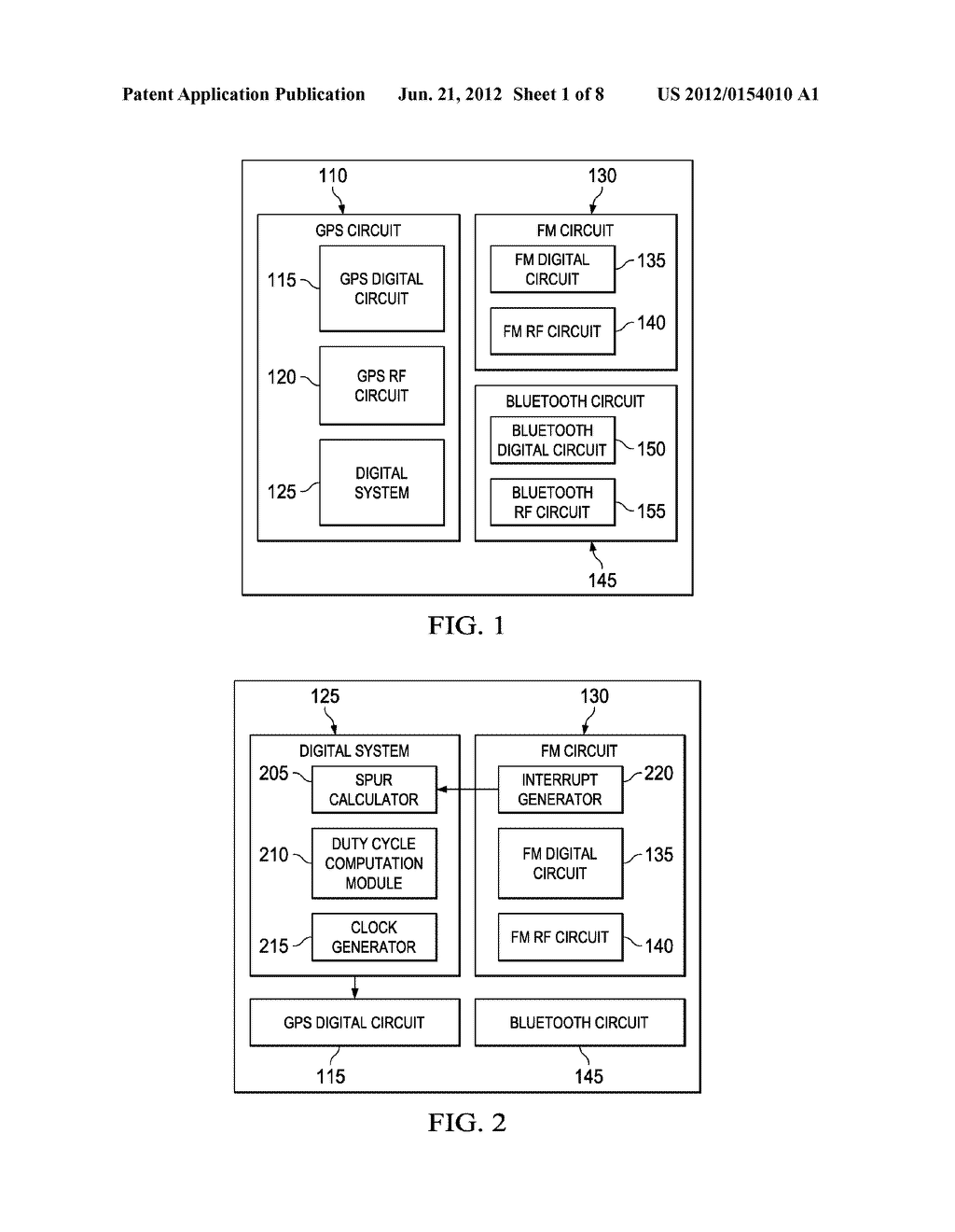 SYSTEMS AND METHOD FOR SPUR SUPRESSION IN A MULTIPLE RADIO SoC - diagram, schematic, and image 02